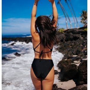 Fused Hawaii Black Lava Haleakala Bikini Bottom